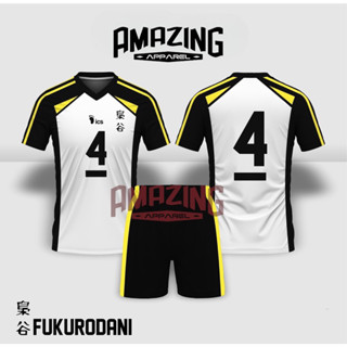 ไฮคิว!! เสื้อกีฬาแขนสั้น ลายอนิเมะ Haikyuu ลูกบอลคอสเพลย์ Fukurodani ไร้นิกเกิล