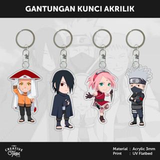 พวงกุญแจอะคริลิค ลายการ์ตูนนารูโตะ Sasuke Sakura Itachi ขนาด 3 มม. สําหรับตกแต่งกระเป๋า