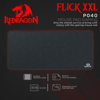 Redragon แผ่นรองเมาส์เกมมิ่ง FLICK XXL - P040