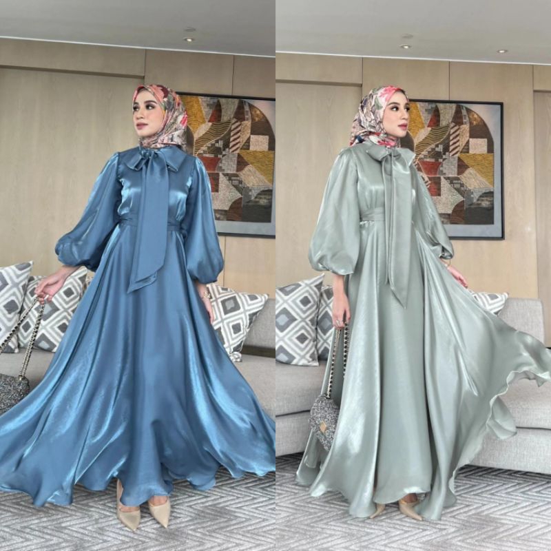 Aesa Dress Gonegani Teal Sage