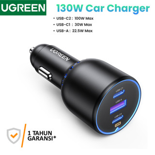 Ugreen ที่ชาร์จในรถยนต์ 130W USB Type C ชาร์จเร็ว PD Q.C 4.0 90413