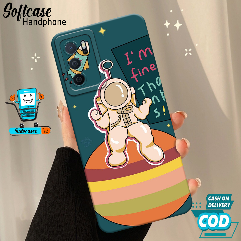 เคส Hp Softcase Oppo A16 Case Hp Oppo A16 Silicone Hp Oppo A16 Casing Oppo A16 Cool Cartoon Motif - 