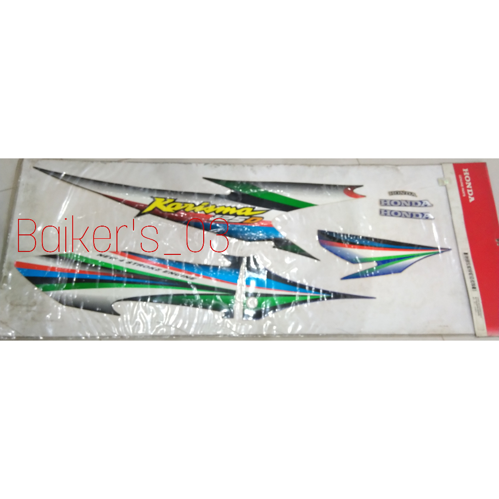 Stripe Sticker Striping Sticker List Body Set Honda Karisma 125 D Disk 5 Blue Black Blue Black Origi