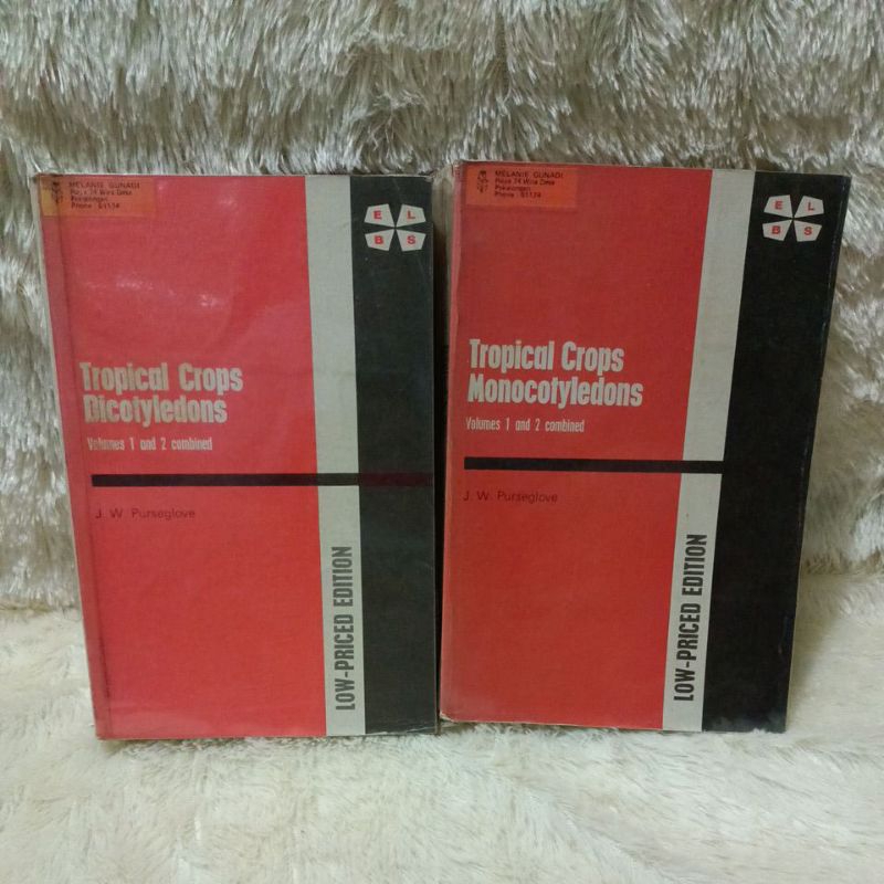 Tropical crops หนังสือ monocottyledons