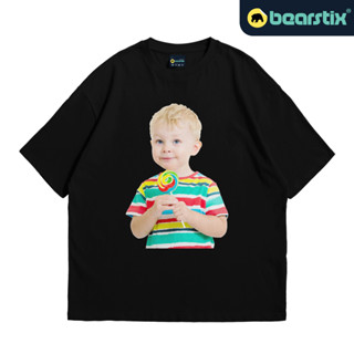 Bearstix - เสื้อยืด โอเวอร์ไซซ์ ลายใบหน้าเด็กทารก Kaos Little Boy Lolipop - Baju Streetwear