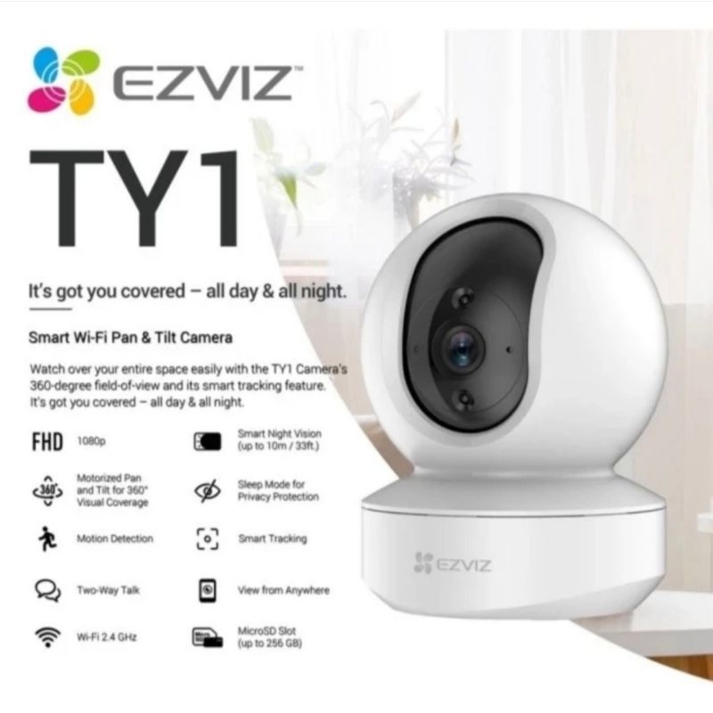 EZVIZ TY1 2MP Pan & Tilt Wi-Fi Camera ในร่ม