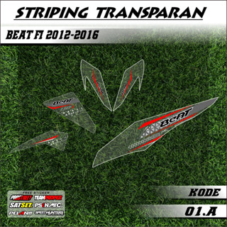 Beat FI OLD STRIPING 2012-2016 ลิสต์แปรผันมอเตอร์ แบบใส ดีไซน์มินิมอล รหัส 01