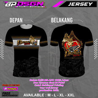 เสื้อยืด ลายทีมแข่ง Wayang Motif Gank Diesel Racing Jersey 02