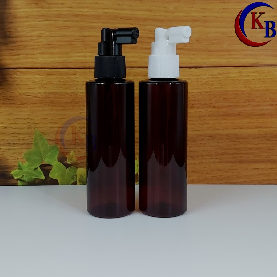 150ML ขวดสเปรย์ NOZZLE NECK 24 / ขวดพลาสติก PET RF AMBER 150ML