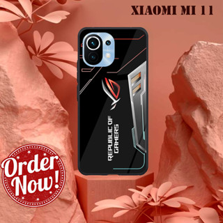 [A50] เคส Xiaomi MI 11 ประดับกลิตเตอร์ | เคส Hp เคลือบเงา | Rog Motif ลวดลาย