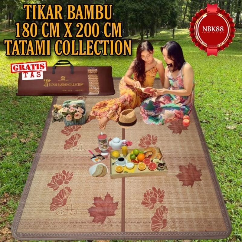 BAMBOO TATAMI MAT SIZE 180 X 200 CM FOLDING BAMBOO MAT
