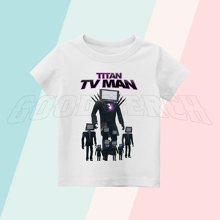 เสื้อยืด พิมพ์ลาย Titan TV MAN FAMILY SKIBIDI TOILET สําหรับผู้ชาย