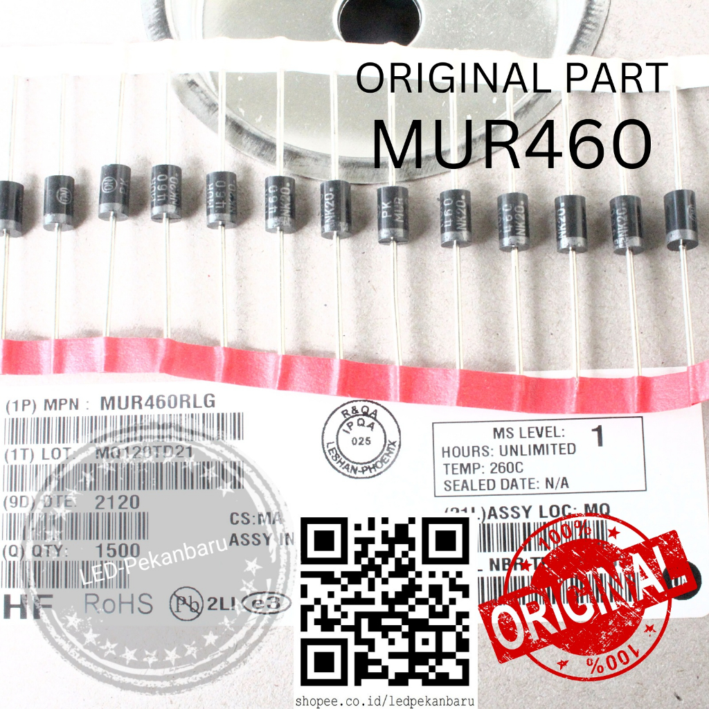 DIODE MUR460 MUR 460 MUR460RLG ULTRAFAST DIODE