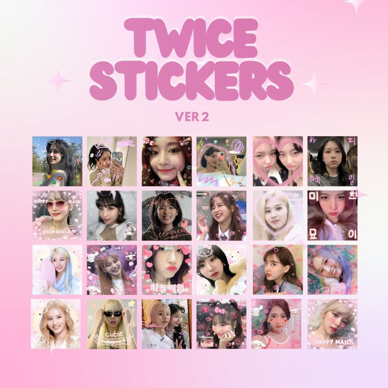 [90 ชิ้น] TWICE LOVE MAIL STICKER สติ๊กเกอร์ FREBIESS DECO KPOP
