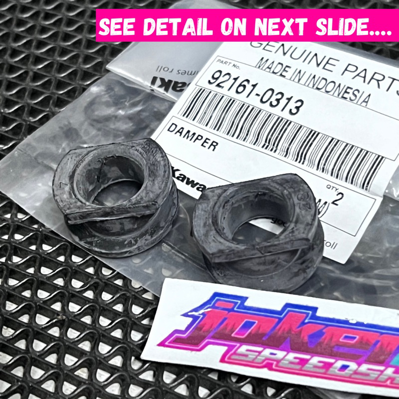 NINJA SS ยางโคมไฟ NINJA 150 SS HEADLIGHT SHADOW DAMPER ยาง NINJA SS ORIGINAL KAWASAKI 92161-0313