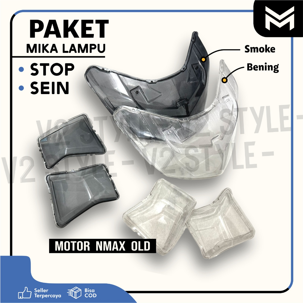 OLD NMAX 155 STOPLAMP MICA 2014-2019 ฝาครอบไฟท้ายหนา LED + เปลี่ยนฝาครอบด้านข้าง คุณภาพสูง