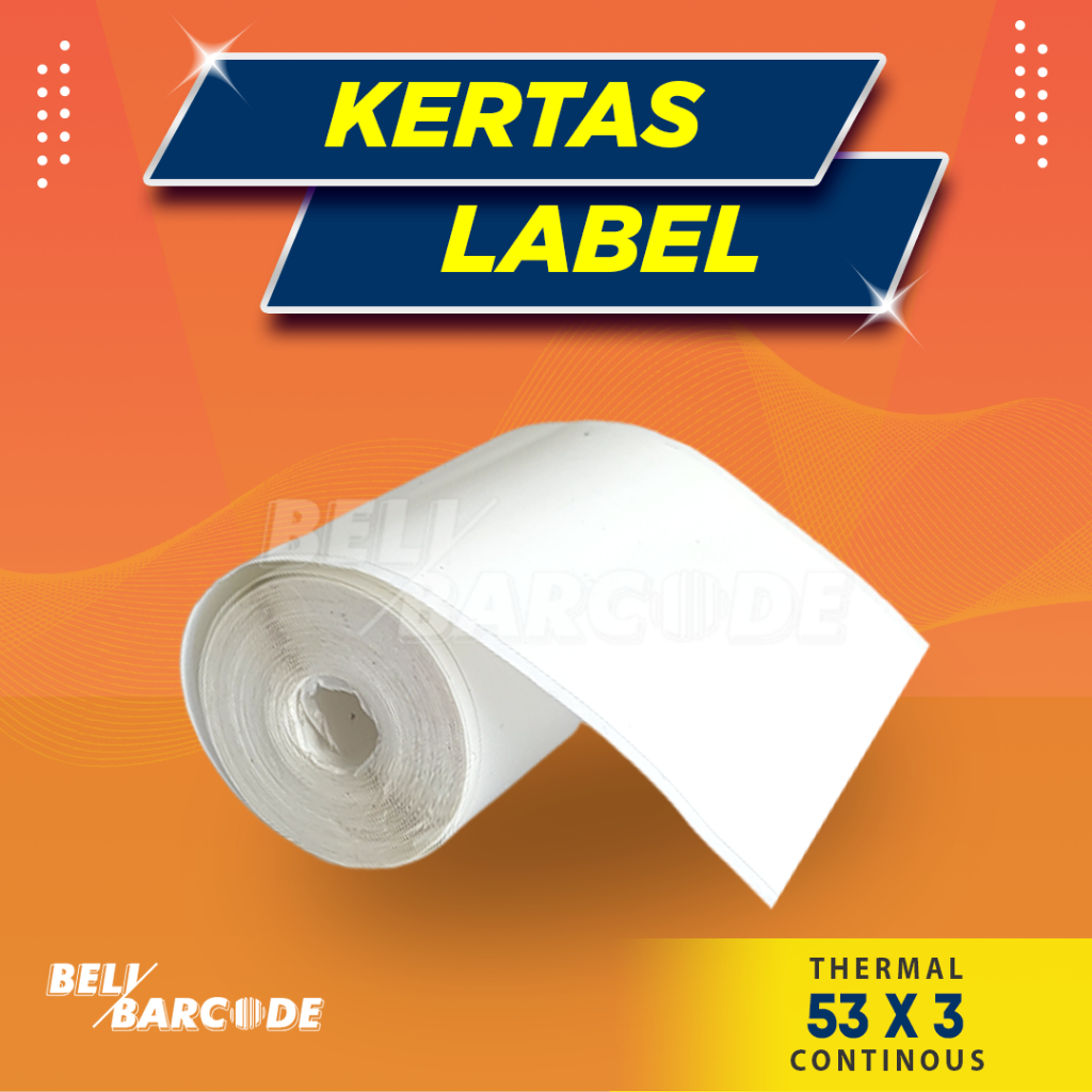 A6 UK PERIPAGE THERMAL LABEL STICKER กระดาษ 53X3มิเตอร์ | ปลั๊กอินมิเตอร์ 53 มม. X 3 เมตร