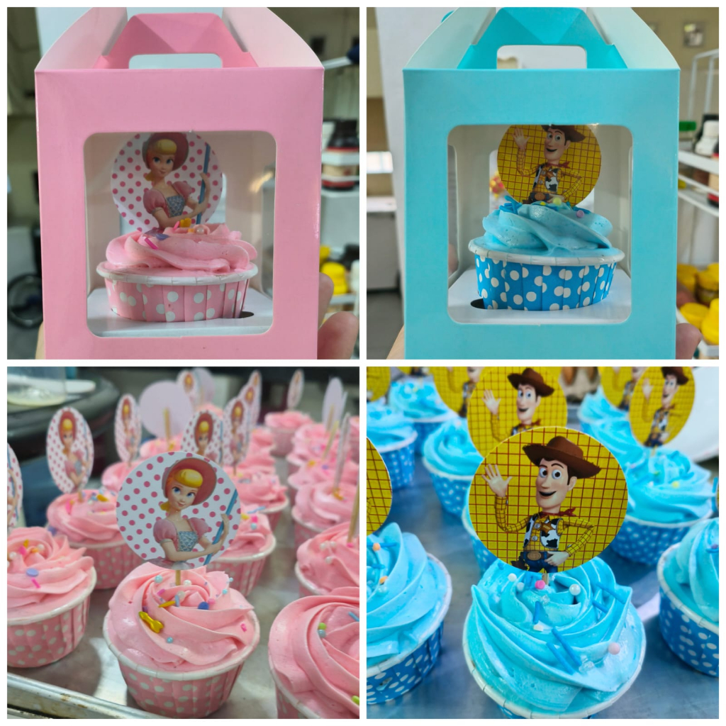 Toy Story Woody & Bo Beep Round Cupcake Topper ตกแต่งเค้กวันเกิด