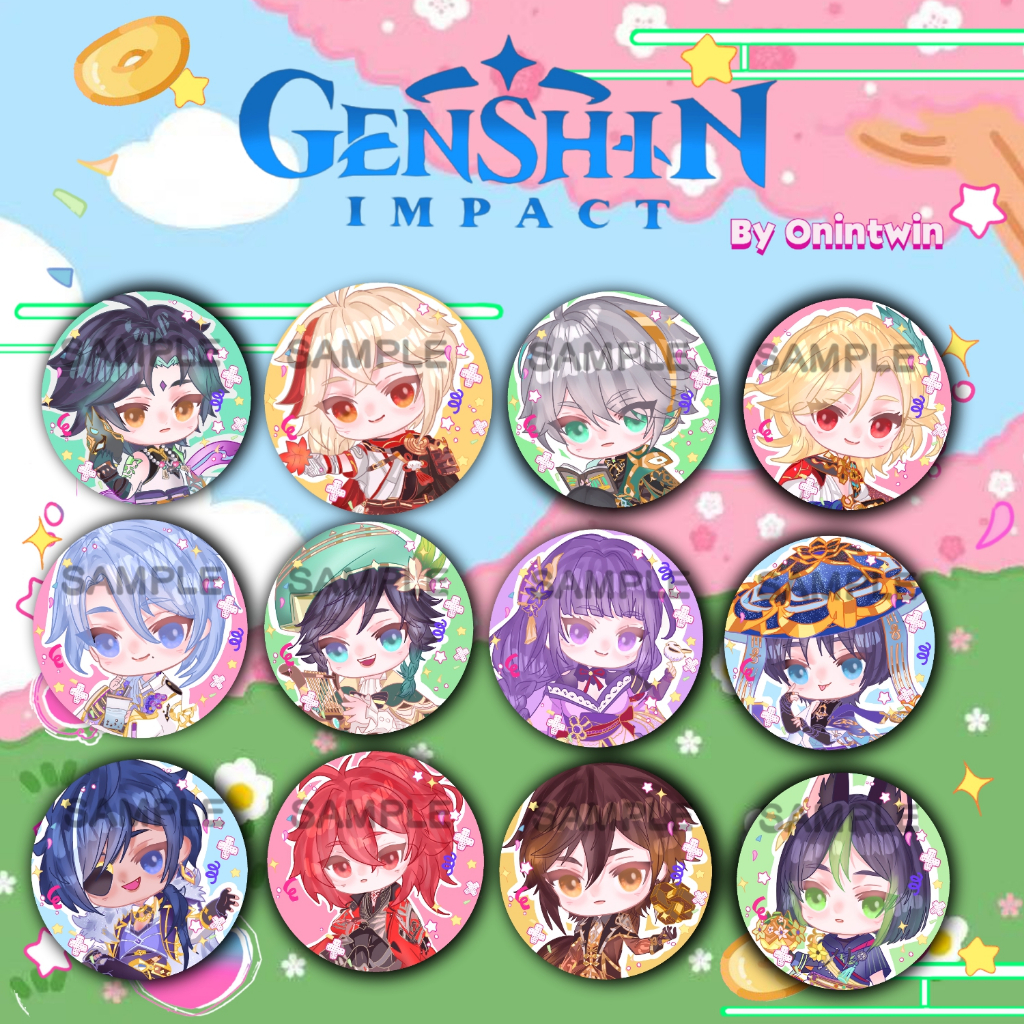หมุดปุ่ม Genshin Impact โดย onywintwin / Pocket Mirror Genshin Impact