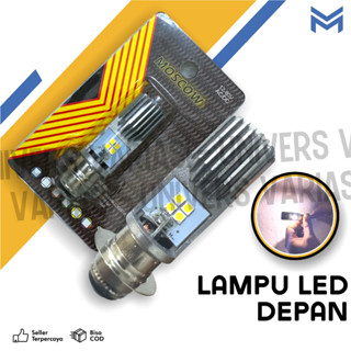 หลอดไฟหน้า LED M2A M2B H6 AC DC AYOTO ORIGINAL M2B แสงสีขาวสว่างใกล้ ไกล AYOTO M2B UNIVERSAL สําหรับรถจักรยานยนต์ METIC Duck VARIO SUPRA BEAT HONDA YAMAHA CBR SCOPPY และอื่นๆ