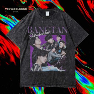 เสื้อยืด ขนาดใหญ่ โอเวอร์ไซซ์ ลาย BANGTAN SONYEONDAN VINTAGE TEE