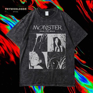 Kaos เสื้อยืดลําลอง แขนสั้น คอกลม พิมพ์ลาย KAOS RED VELVET ALBUM MONSTER VINTAGE TEE