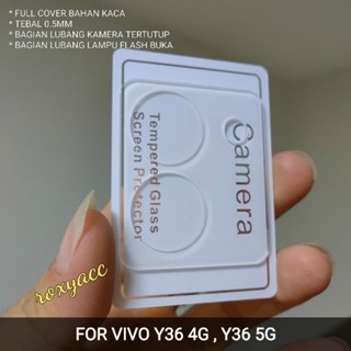 ตัวป้องกันเลนส์กล้อง VIVO Y36 4G / 5G กระจกนิรภัยกล้องเต็มรูปแบบ