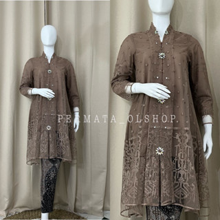 Permata Tille/Kebaya Tille Tunic Tille Sequin/Modern Kebaya/Luxury Party Kebaya/Kebaya Tille/Kebaya ใหม่ล่าสุด Tille