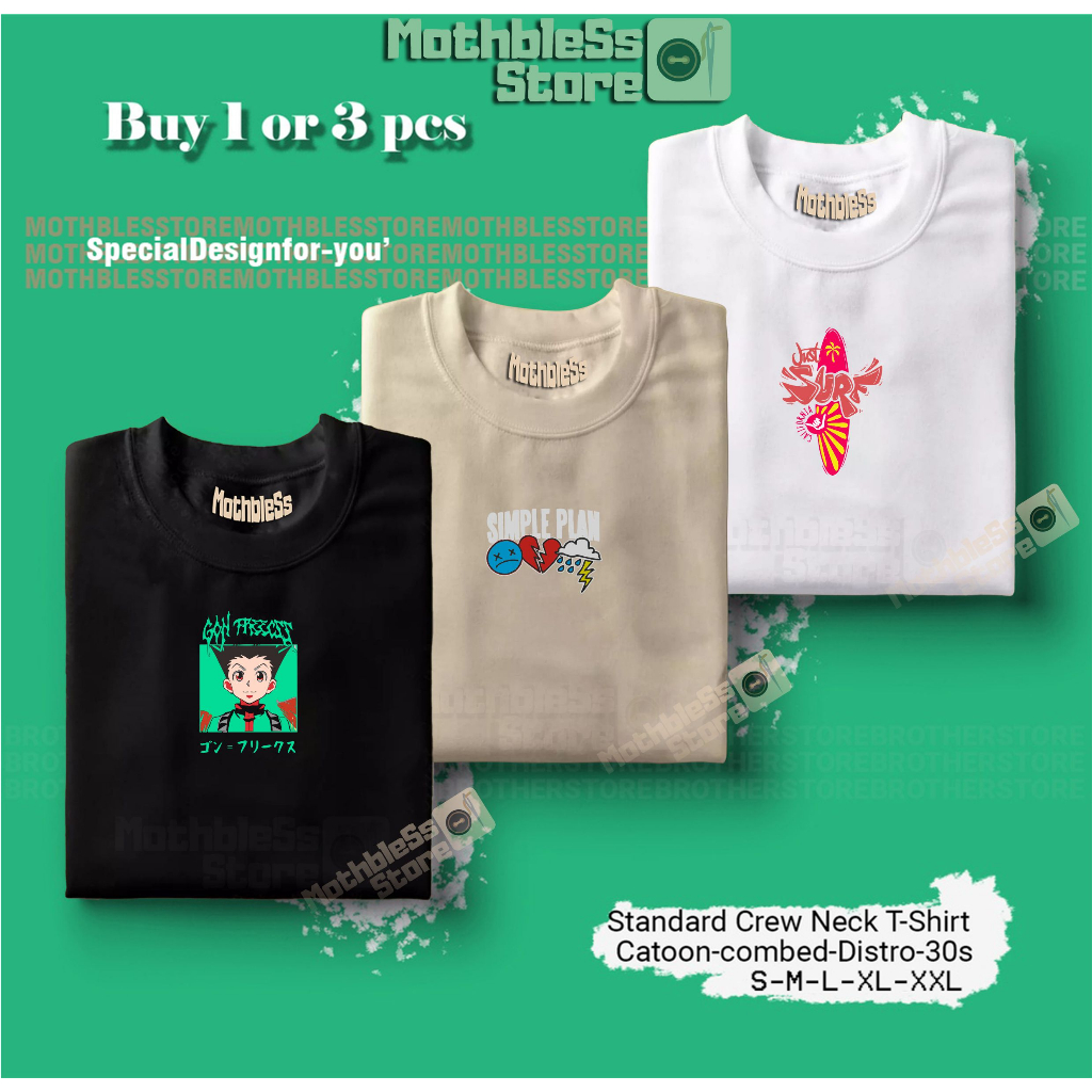 ซื้อ 1 แถม 3 ชิ้น MOTHER BLESS STORE - เสื้อยืดผู้ชายและผู้หญิง Distro - เสื้อยืดพิมพ์ลาย - เสื้อยืด