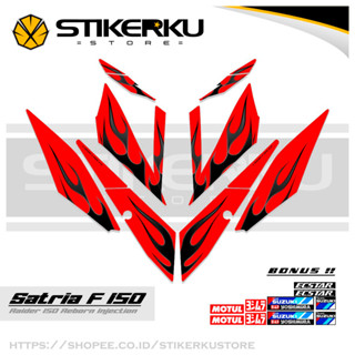 สติกเกอร์หัวฉีด SATRIA FU 150 SIMPLE F150 SATRIA F150 2016-2022 STICKER STRIPING SATRIA FU BELANG R150 STOCK DECALS RIDER FI R150 SATRIA EDITION Stickerkustore 24th MOTIF