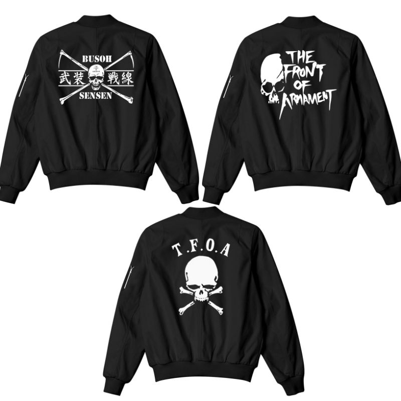 Tfoa Bomber Jacket ด้านหน้าของ Armament Crows Zero