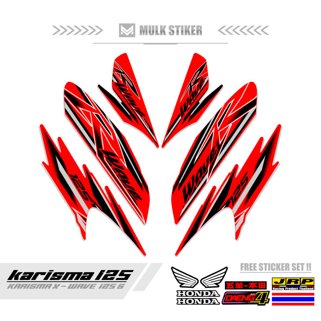Striping KARISMA 125 MOTIF 37 / สติ๊กเกอร์ KARISMA X 125 / D / STOCK DECALS / VARIATION / UNIQUE / ORI / STICKERS / SIMPLE / STIPING / MOTOR / WAVE 125 S