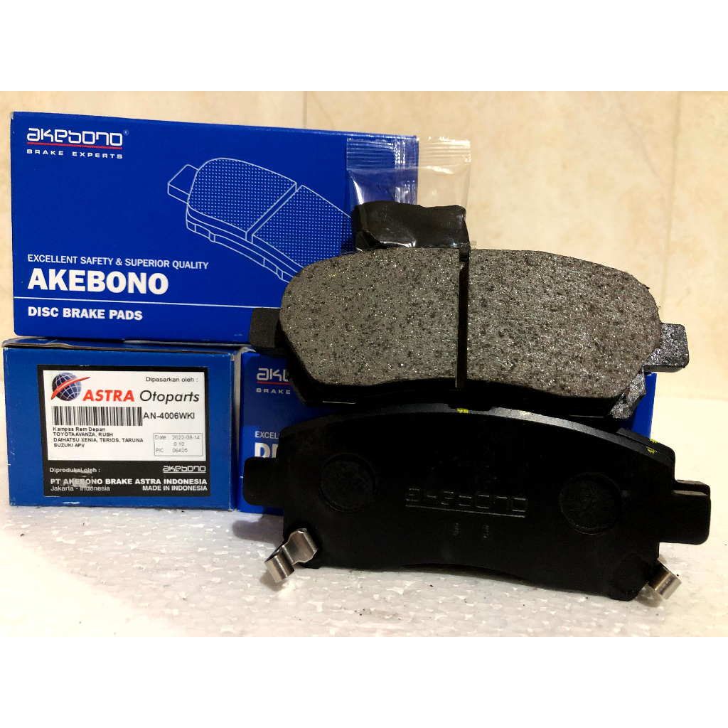 ผ้าเบรคหน้า Akebono สําหรับ Avanza - Grand New Avanza, Xenia - Grand New Xenia, Rush (2017-down), Te