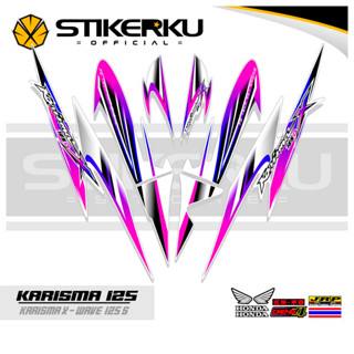 สติกเกอร์ ลาย Charisma STRIPING 125 8th MOTIF Charisma STICKER X 125 D STOCK DECALS Variations STRIKER Contemporary Charisma SIKER Unique ORI Stickersimple STRIPING Motocycle Trim WAVE 125s SUPRA Father stickerkustore