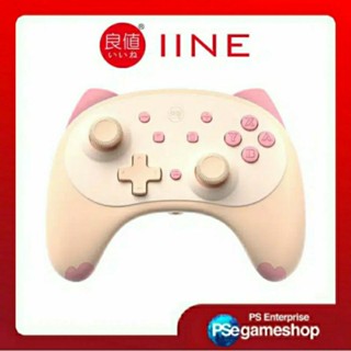 Iine Nintendo Switch ตัวควบคุม ลายการ์ตูนแมว - สีส้ม [L416]