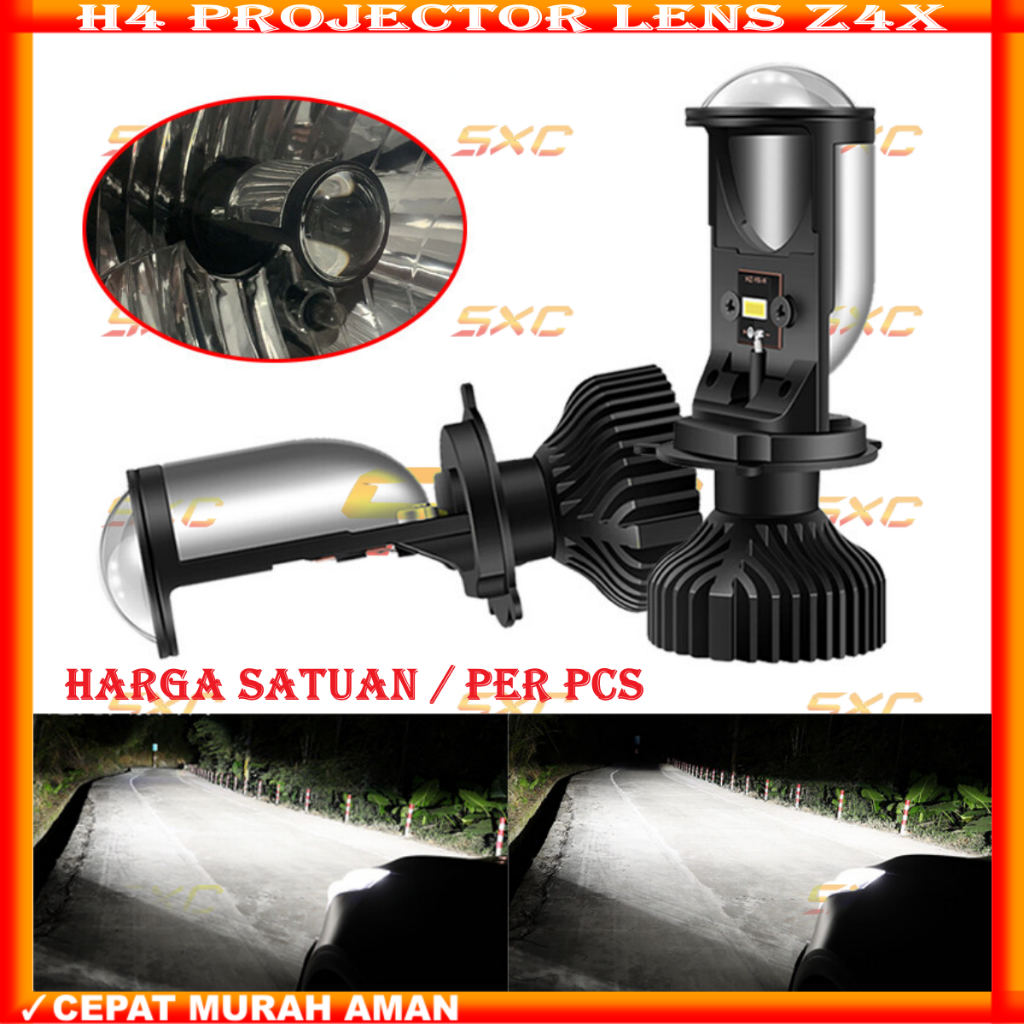 ต้นฉบับ LED LAMP Z4X H4 PROJECTOR เลนส์โครงการ H4 LED รถจักรยานยนต์รถไฟหน้า H4 PROJECTOR MINI