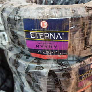 Nymhy Eterna สายเคเบิ้ลไฟเบอร์ สีดํา 2x0.75 2x0.75 50 ม. 50 ม. 1 ม้วน