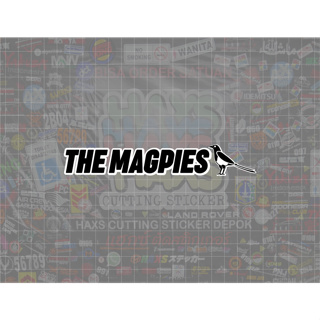 สติกเกอร์ ลาย The Magpies ขนาด 15 ซม. สําหรับตกแต่งรถจักรยานยนต์ และรถยนต์ HitamLisPutih