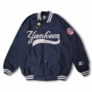 เสื้อแจ็กเก็ต YANKEES NAVY ลายดาว น้ําหนักเบา