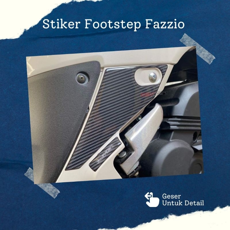 Motopad27 Fazzio สติ๊กเกอร์ Fazzio Footstep สติ๊กเกอร์พรีเมี่ยมนูนเรซิ่นวัสดุ