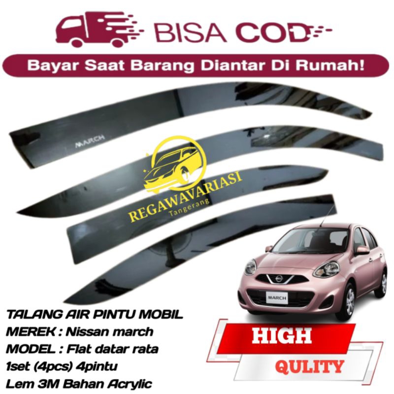 รางน้ํารถยนต์ Nissan March 4 ประตู Premium Quality