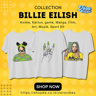 เสื้อยืด พิมพ์ลายวงร็อค Billie EILISH สไตล์ร็อค สําหรับผู้ชาย และผู้หญิง