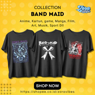 เสื้อยืด พิมพ์ลาย Maid Band Distro สไตล์ญี่ปุ่น 2