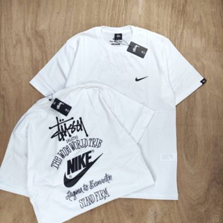 Stussy x NIKE เสื้อยืด ลาย TOUR WORLDTRIP COMBED 24s