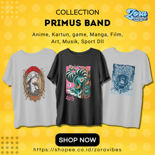 เสื้อยืด ผ้าฝ้าย พิมพ์ลายวง Primus สําหรับผู้ชาย และผู้หญิง พร้อมส่ง