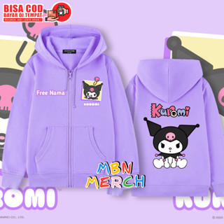 Kuromi เสื้อแจ็กเก็ต มีฮู้ด มีซิป สําหรับเด็ก