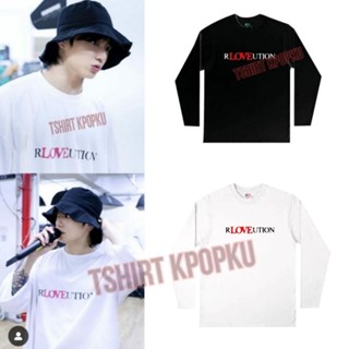 เสื้อยืดแขนยาว พิมพ์ลาย Jungkook bts R LOVE UTION