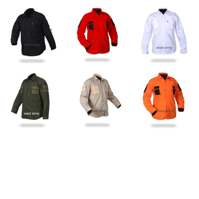 Putih KEMEJA Field White Shirt/Tactical Shirt/White Casual Shirt