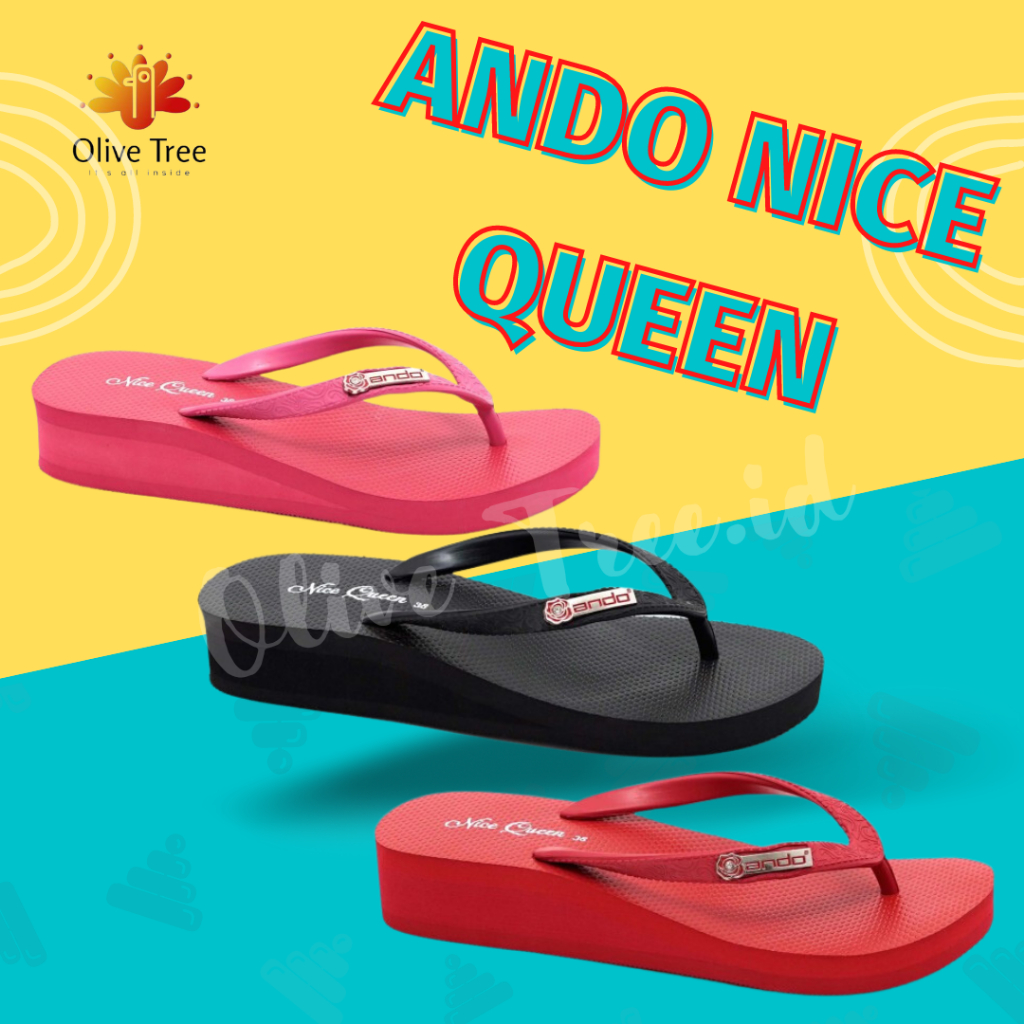 Queen Nice Queen Ando Women& 39;s Flip-flops Nice Women& 39;s sandals รองเท้าแตะส้นเตารีด