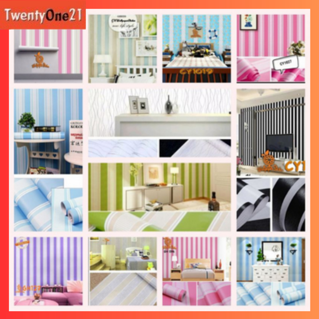สติ๊กเกอร์ติดผนัง PVC WALLPAPER LIVING ROOM WALL DECORTATION
